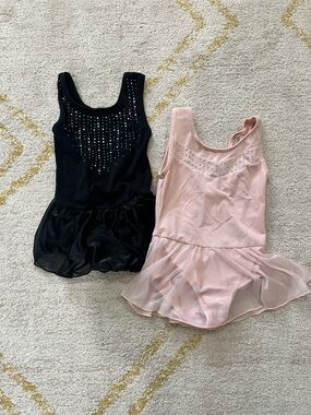 Cat & Jack Girls' Dance Leotard Set - Pink and Black
